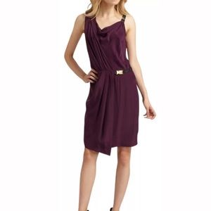 RAG & BONE Purple Silk Sleeveless Cocktail Dress